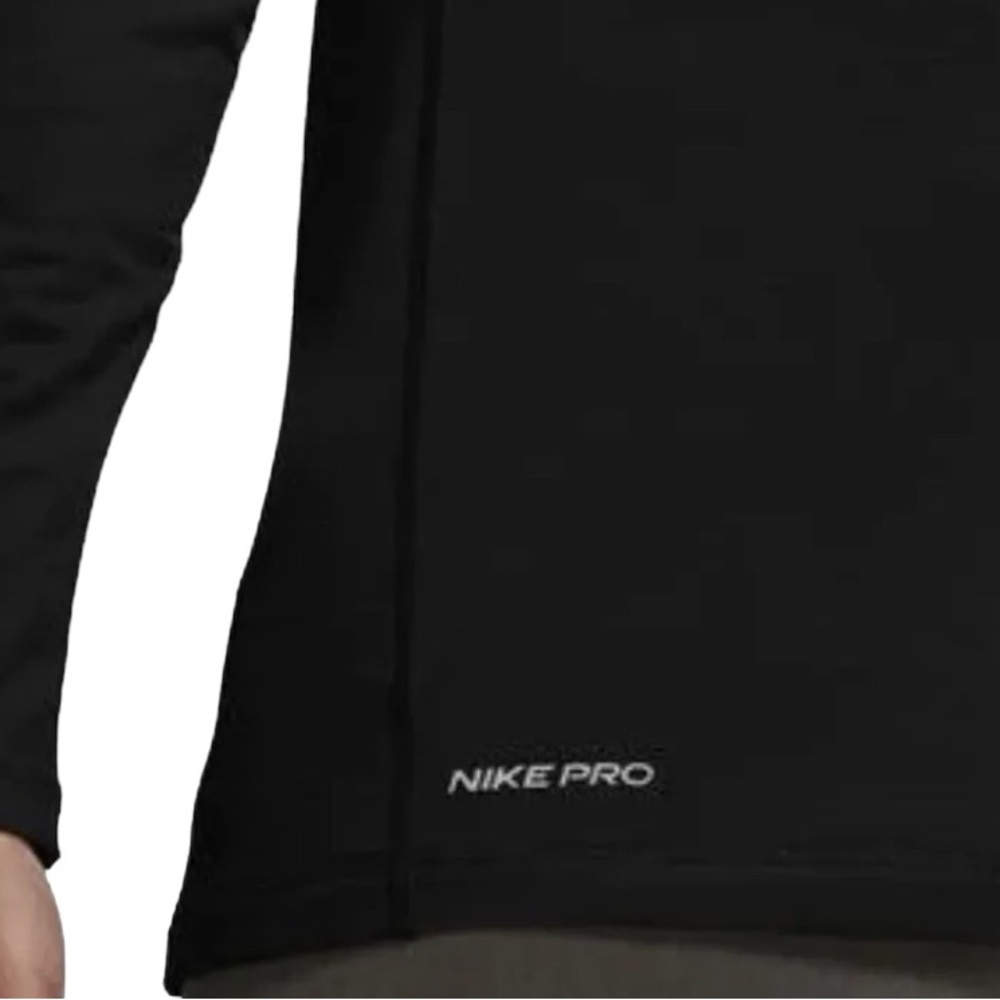 NIKE Men’s Pro Slim Fit Long Sleeve Shirt - Picture 5 of 7